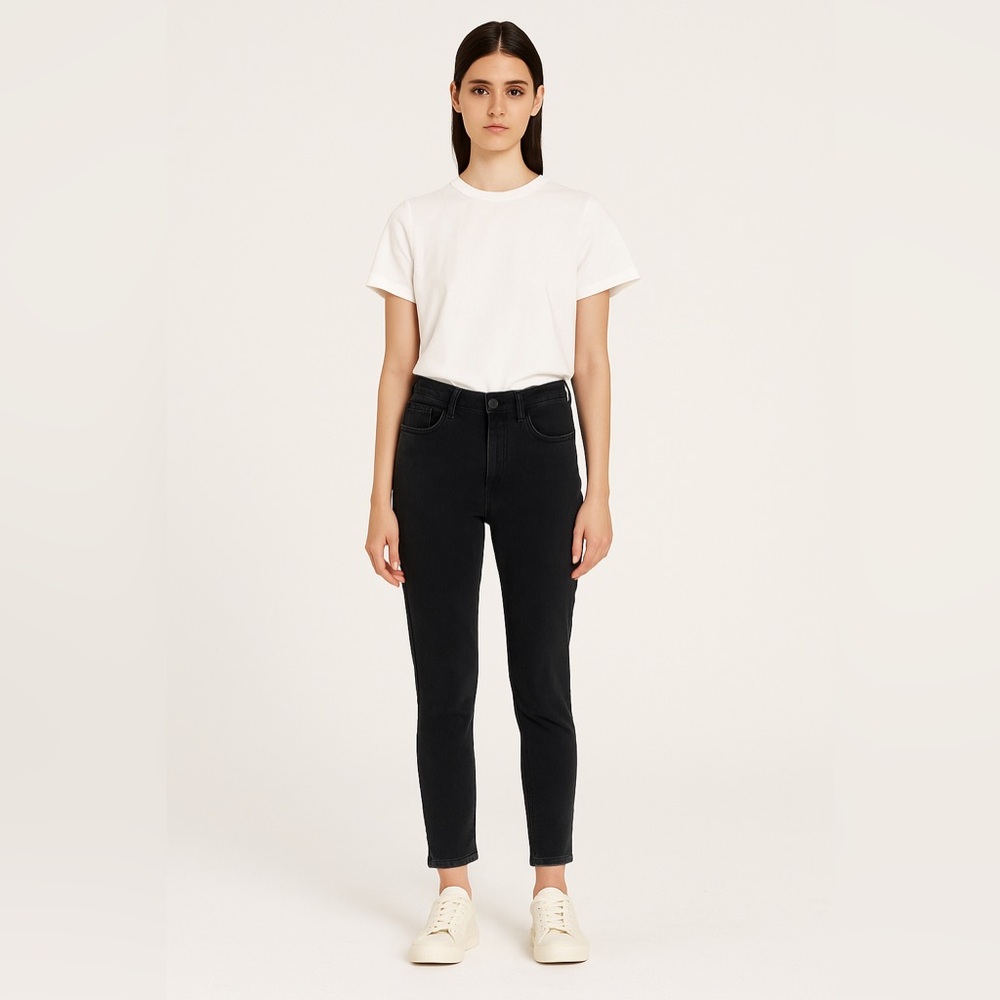 Oak + Fort Black Slim Fit Tapered Leg Jeans Size 24